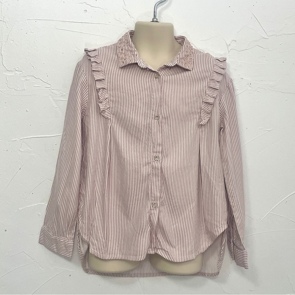 Mayoral Girls Striped Button Up Blouse - Picture 3 of 10